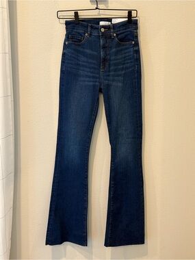 LOFT NWT Dark Wash Slim Flare Jeans Size 24